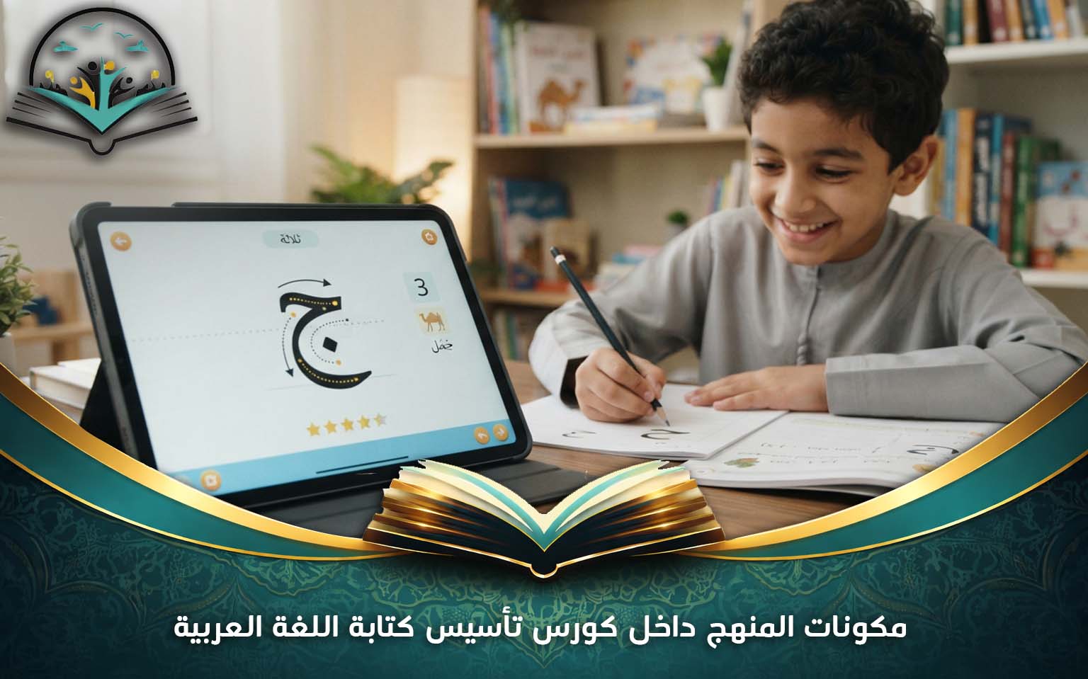 مكونات المنهج داخل كورس تأسيس كتابة اللغة العربية